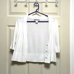 White Short Cardigan